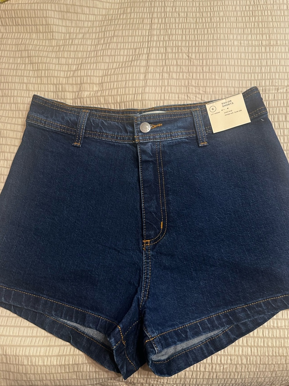 Universal Thread Dark Blue High-Rise Denim Shorts